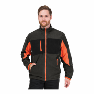 Bluza polarowa robocza trójkolorowa, bluza ochronna, ciemnoszaro-czarno-pomarańczowy LH-FMN-P Leber&Hollmanunisex S-3XL