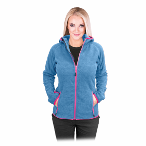 Bluza polar damska z kapturem robocza ochronna LH-LADYBUG Reis niebieska