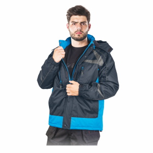 Kurtka męska ocieplana polarem ZEALAND granatowo-niebieski Reis M-3XL 