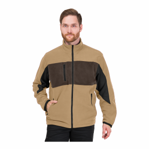 Bluza polarowa robocza trójkolorowa, bluza ochronna, beżowo-brązowo-czarny LH-FMN-P Leber&Hollman unisex S-3XL