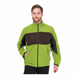 Bluza polarowa robocza trójkolorowa, bluza ochronna, limonkowo-brązowo-czarny LH-FMN-P Leber&Hollman unisex S-3XL