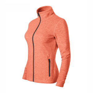 Bluza polarowa damska z elementami kontrastowymi mikro polar z recyklingu na zamek SHIFT 853 sunset  melanż  
