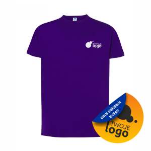 Koszulka Bawełniana JHK 150g Z Dowolnym Nadrukiem Małym Jednokolorowym purple