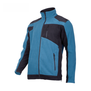 Bluza polar robocza ochronna męska LAHTI-PRO L40114 turkusowo-czarna z wstawkami