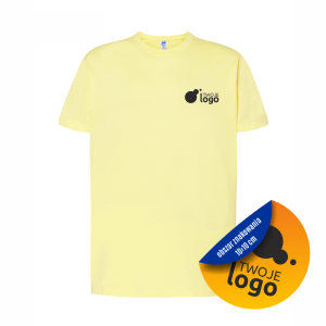 Koszulka Bawełniana JHK 150g Z Dowolnym Nadrukiem Małym Jednokolorowym light yellow