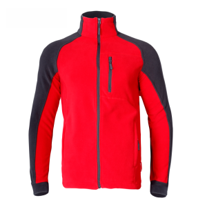 Bluza polar robocza ochronna męska LAHTI-PRO LPBP1 czerwono-czarna