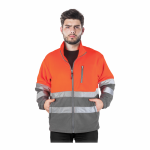 Bluza Polar Robocza Ochronna Ostrzegawcza Z Pasami Odblaskowymi POLSTRIP Reis pomarańczowo-szara