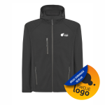 Kurtka robocza Softshell JHK JACKET HOOD z kapturem męski z nadrukiem, kolor: czarny