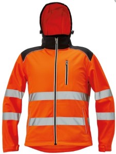 Kurtka Robocza Softshell Męska Odblaskowa Knoxfield Cerva Pomarańczowa