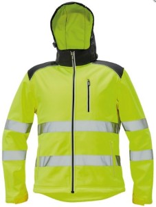 Kurtka Robocza Softshell Męska Odblaskowa Knoxfield Cerva Żółta