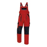 Spodnie  ogrodniczki robocze Max męskie bawełniane Cerva czerwono-czarne