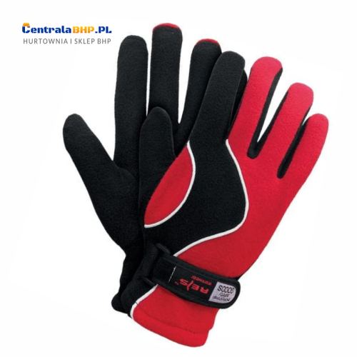Rękawice Ocieplane Damskie Robocze RPOLTRIAN Czarno - Czerwone Reis Opakowanie Zbiorcze 12 par.png