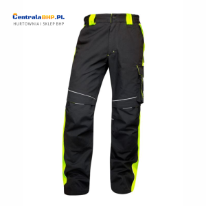 Spodnie robocze męskie do pasa ochronne NEON Ardon czarno-żółte