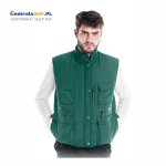 Bezrękawnik Kormoran Z Kieszeniami Męska Zielony Kamizelka Ocieplana Jesień/Zima Reis