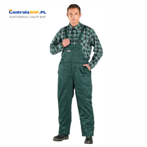 Spodnie Robocze Ogrodniczki Ocieplane Męskie SMO PLUS Reis Zielone.png