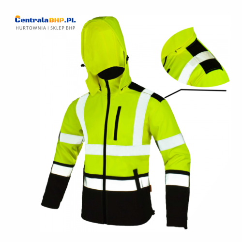 Kurtka robocza softshell męska odblaskowa ochronna ostrzegawcza SOFTREF ArtMaster żółta.png