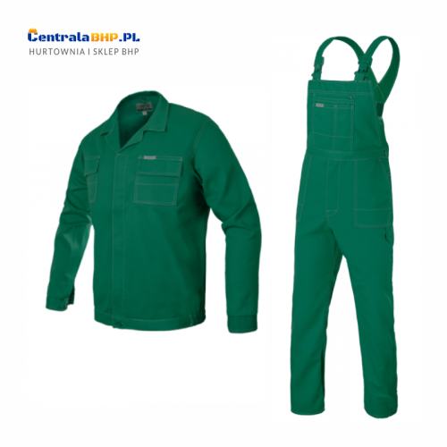 Ubranie Robocze Ochronne Comfort Bluza + Spodnie Ogrodniczki ArtMaster Zielone.png