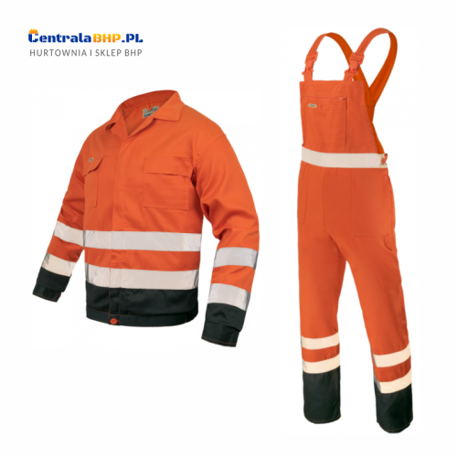 Ubranie Robocze Męskie Odblaskowe Comfort ArtMaster Bluza + Spodnie Ogrodniczki.png
