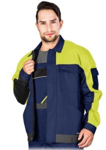 Bluza Robocza Promaster Męska Pod Nadruk Reis Granatowo - Seledynowa