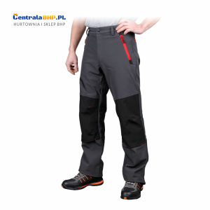 Spodnie ochronne robocze do pasa z materiału SOFTSHELL WORKmęskie Leber&Hollman