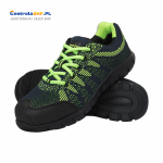 Półbuty ochronne z noskiem z materiału tekstylnego BRMOON granatowo-seledynowy Reis