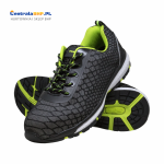 Półbuty ochronne buty bezpieczne odblaskowe VARAN BSE S1 czarno-seledynowy Reis