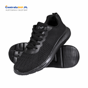 Lekkie obuwie sportowe buty robocze półbuty MUSTA czarne męskie Reis