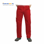 Spodnie robocze ochronne męskie do pasa LH - VOBSTER Leber&Holland czerwone