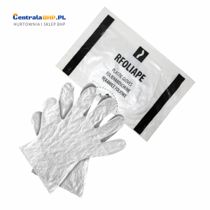 Rękawice robocze ochronne foliowe jednorazowe RFOLIAPE Reis 100szt