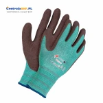 Rękawice ochronne zakończone ściągaczem z materiału oddychającego Spandex lateks MINTDRY MIBR miętowo-brązowy Reis zestaw 12 par