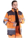 Kurtka Robocza Ochronna Ocieplana Męska LH - FMNWX - J Pomarańczowo - Szara Reis