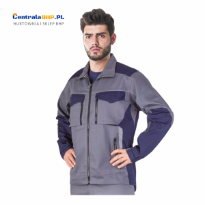 Bluza robocza ochronna na lato POND J szaro-granatowy LEBER&HOLLMAN