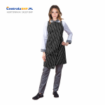 Fartuch damski przedni ochronny wiązany z tyłu VOTRE 80x90 czarno biały Reis