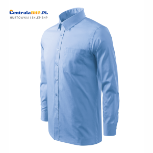 Koszula męska klasyczna z długim rękawem wyjściowa Adler Malfini STYLE LS 209 niebieska