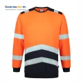 bluza unisex sweater high vis bicolor t40  fluorescencyjny pomarańczowy b.png