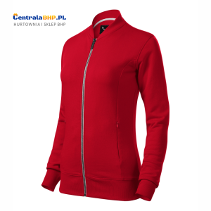Bluza bawełniana damska taliowana BOMBER 454 czerwony 320g Adler Malfini