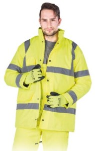 Kurtka Robocza Męska Odblaskowa Ocieplana Ochronna K-VIS Reis Żółta