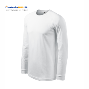 Koszulka męska ochronna robocza z długim rękawem bawełniana STREET LS 130  biała