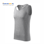 Koszulka bawełniana bez rękawów Podkoszulek Top męski Core 142 Adler Malfini ciemnoszary melanż