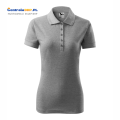polo damska PIQUE POLO 210 ciemnoszary melanż b.png