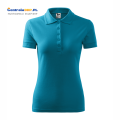 polo damska PIQUE POLO 210 ciemny turkus b.png
