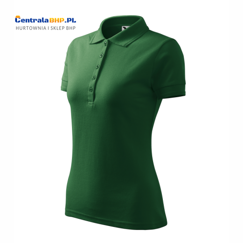 polo damska PIQUE POLO 210 zieleń butelkowa a.png