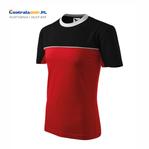 Koszulka bawełniana t-shirt dwukolorowy unisex 200g Colormix 109 Adler Malfini czerwony-czarny