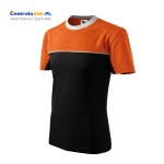 Koszulka bawełniana t-shirt dwukolorowy unisex 200g Colormix 109 Adler Malfini pomarańczowy-czarny