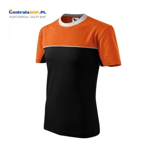Koszulka bawełniana t-shirt dwukolorowy unisex 200g Colormix 109 Adler Malfini pomarańczowy-czarny