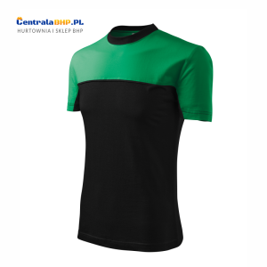 Koszulka bawełniana t-shirt dwukolorowy unisex 200g Colormix 109 Adler Malfini zieleń trawy zielony-czarny