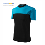 Koszulka bawełniana t-shirt dwukolorowy unisex 200g Colormix 109 Adler Malfini turkusowy-czarny