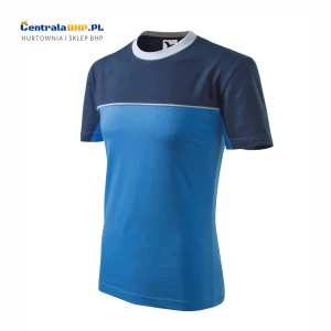 Koszulka bawełniana t-shirt dwukolorowy unisex 200g Colormix 109 Adler Malfini lazurowy-granatowy