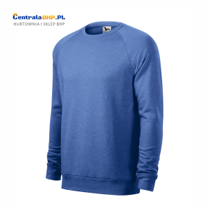 Bluza raglan męska robocza ochronna reklamowa MERGER 415 Malfini Adler niebieski melanż