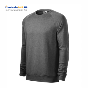 Bluza raglan męska robocza ochronna reklamowa MERGER 415 Malfini Adler czarny melanż